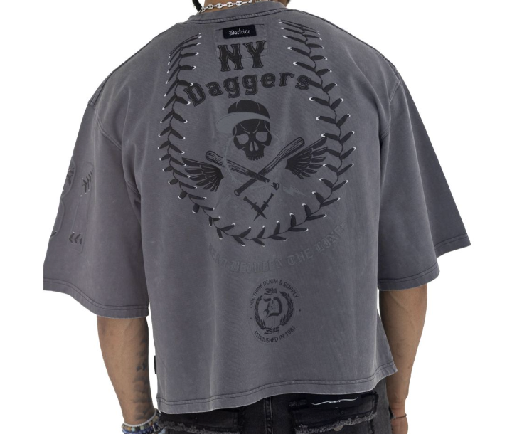 Doctrine Daggers Tee Charcoal Wash