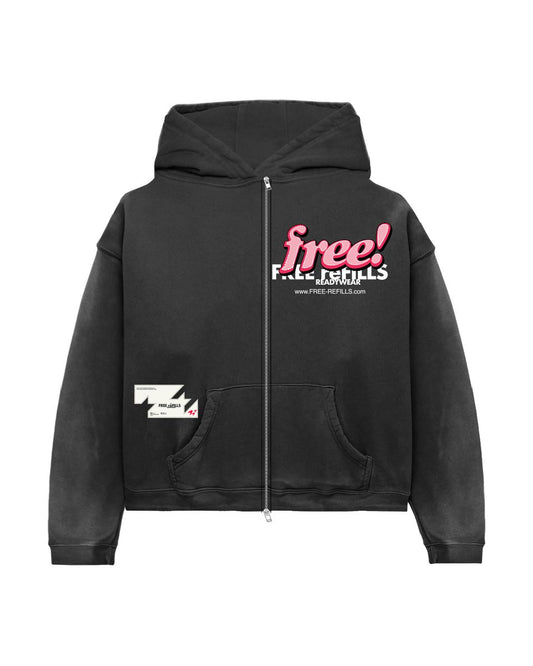 Free Refills Tabloid Hoodie Black