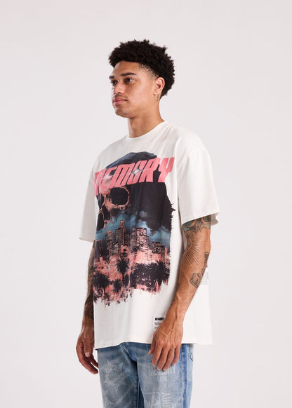 Memory Lane Downtown Reaper Tee White (ML-SP2-26-049)