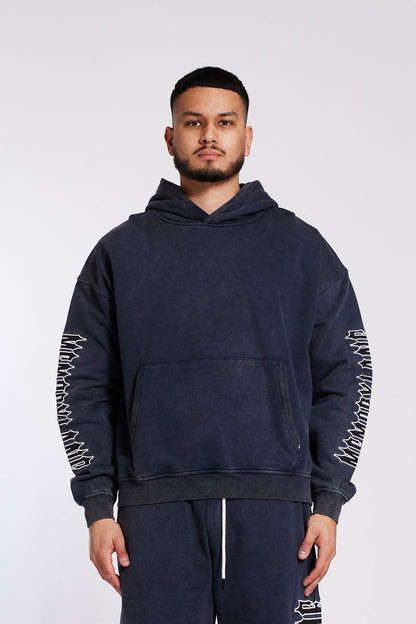 Memory Lane  Iron Text Hoodie-v. Black (ML-HO25-001)