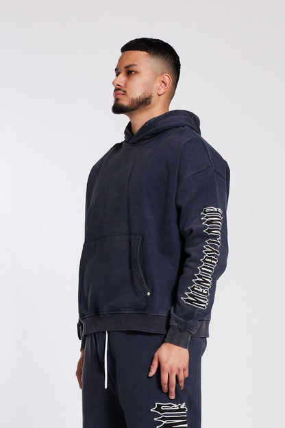 Memory Lane  Iron Text Hoodie-v. Black (ML-HO25-001)