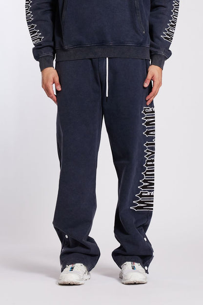 Memory Lane Iron Text Sweats-v. Black (ML-HO25-002)