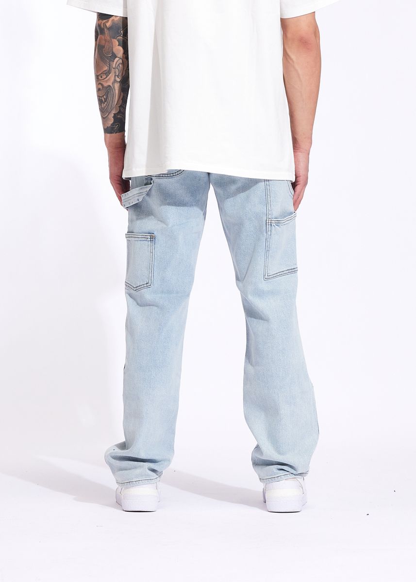 Memory Lane Panelled Knee Work Pant-LT. Wash (ML-HO25-036)