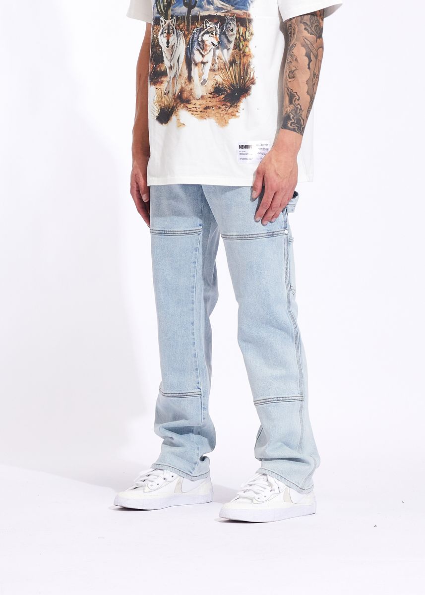 Memory Lane Panelled Knee Work Pant-LT. Wash (ML-HO25-036)