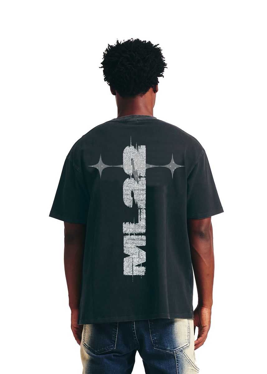 Memory Lane Skull Wire Tee - Rhinestones-v. Black (ML-HO25-016)