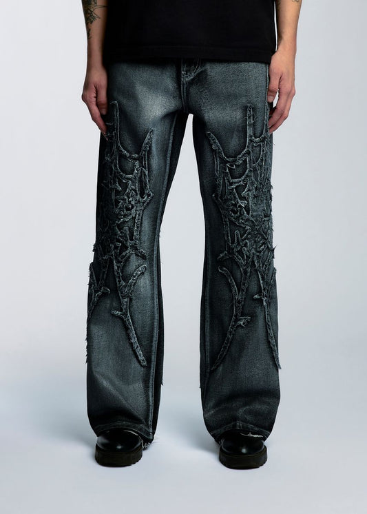 Spider Web Denim Pant Waxed Black (REV-FA25-5002)