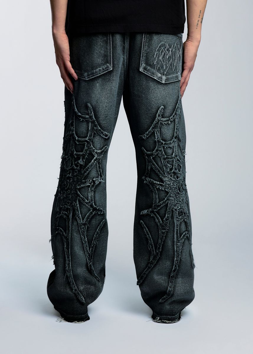 Spider Web Denim Pant Waxed Black (REV-FA25-5002)