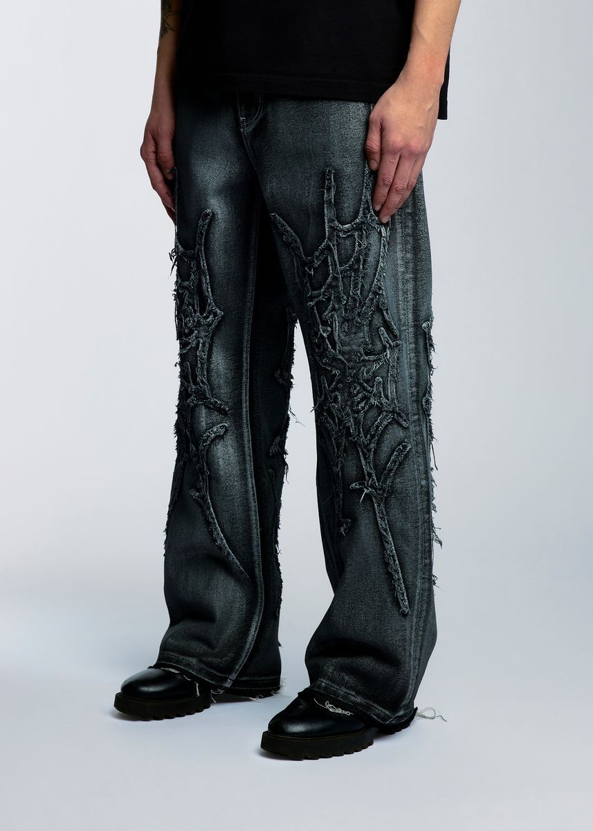 Spider Web Denim Pant Waxed Black (REV-FA25-5002)