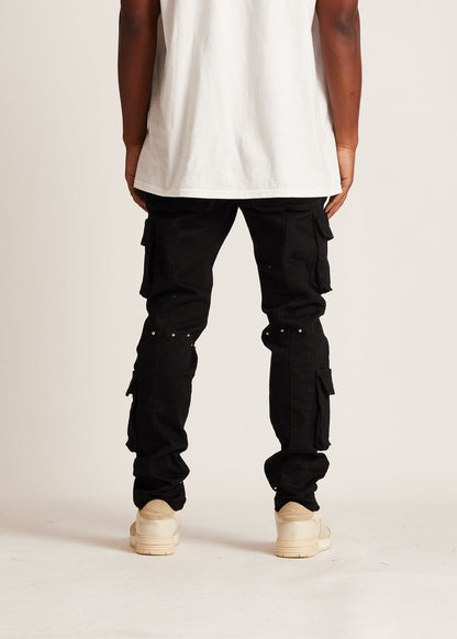 UTILITY CARGO DENIM-BLACK