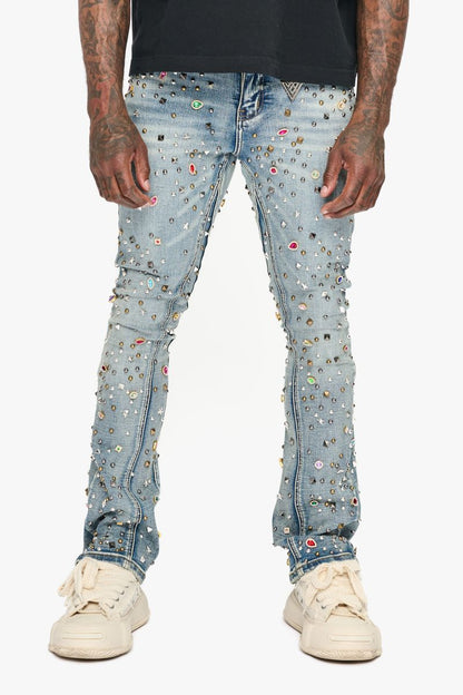 Valabasas Alguero Stacked Blue Washed (VLBS-VJ3-1029)