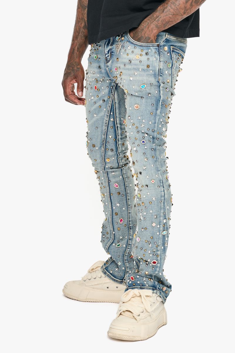 Valabasas Alguero Stacked Blue Washed (VLBS-VJ3-1029)