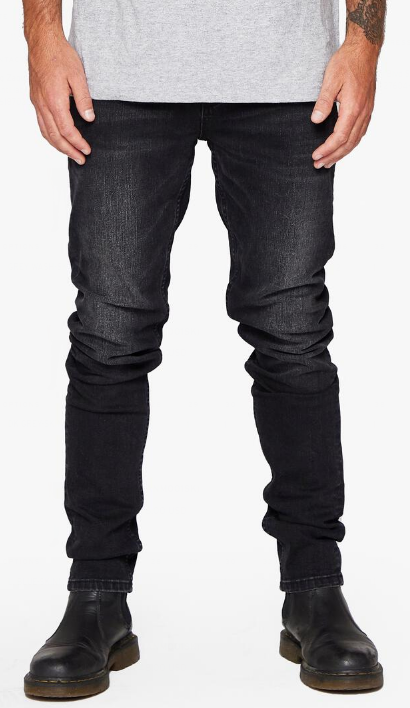 Anom Alpha Dark Grey Wash Skinny Jeans
