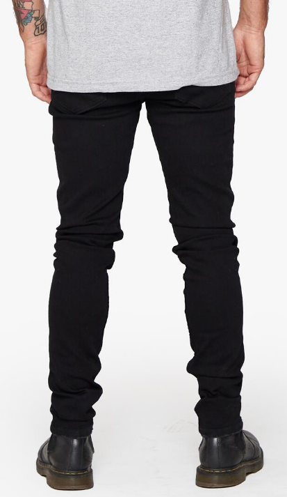 Anom Delta Jet Black Skinny Jeans