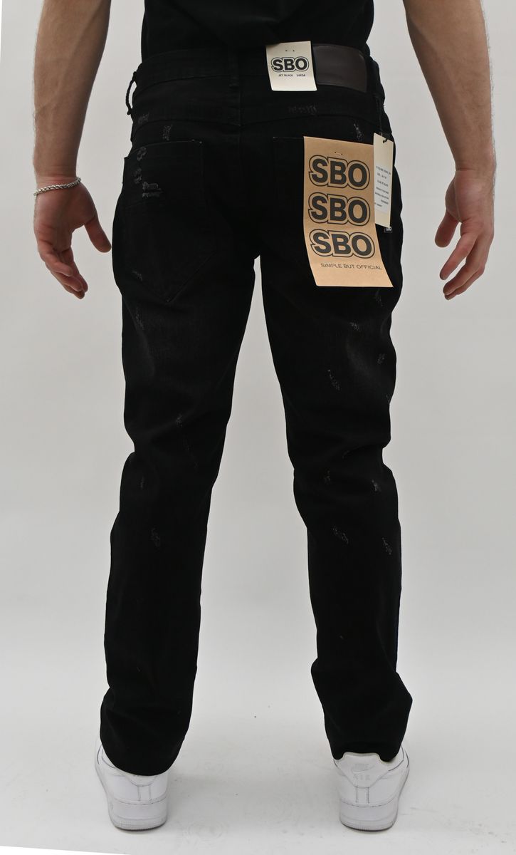 Armor Jeans Jet Black Ripped Skinny Jeans (SBO_05003_SN)