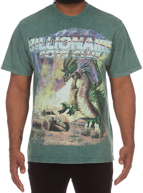 Billionaire Boys Club Fire SS Knit Tee Oversized Blue Spruce