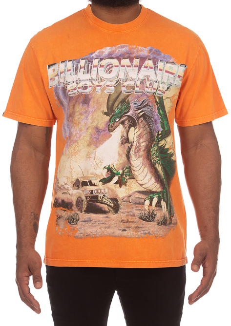 Billionaire Boys Club Fire SS Knit Tee Oversized Russet Orange