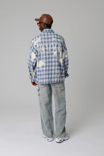 Criminal Damage Bleached Plaid Tee Flannel