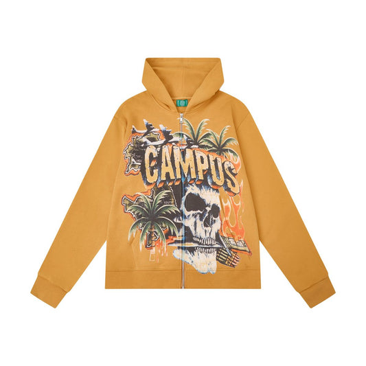 Campus Goods Peacekeeper Zip Up Hoodie Orange