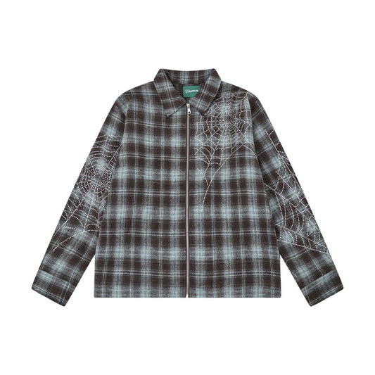 Campus Goods Broken Web Flannel Black