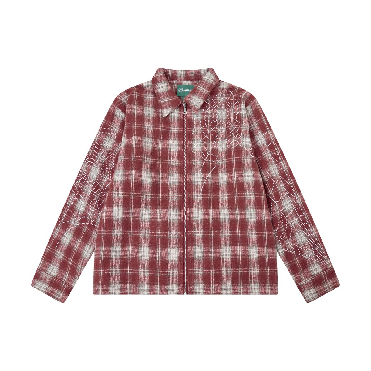 Campus Goods Broken Web Flannel Red