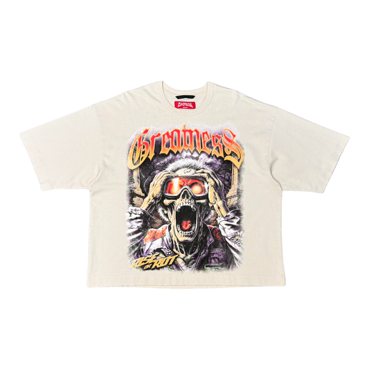 Chosen Screaming Skull Tee Oatmeal