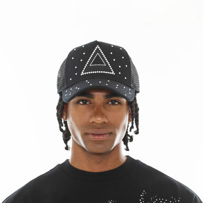 Cult Of Individuality Triangle Logo Mesh Studded Trucker Hat