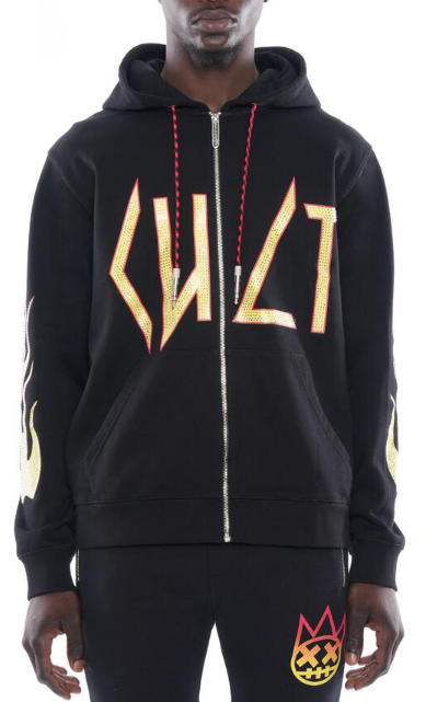 Cult Of Individuality Zip Hooded Sweatshirt Black