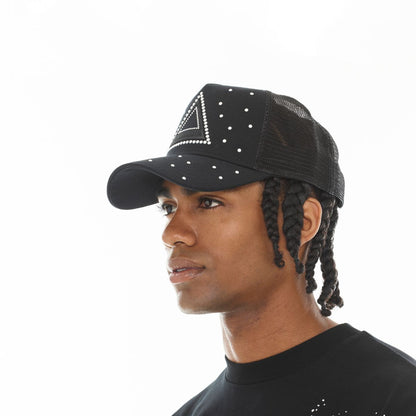Cult Of Individuality Triangle Logo Mesh Studded Trucker Hat
