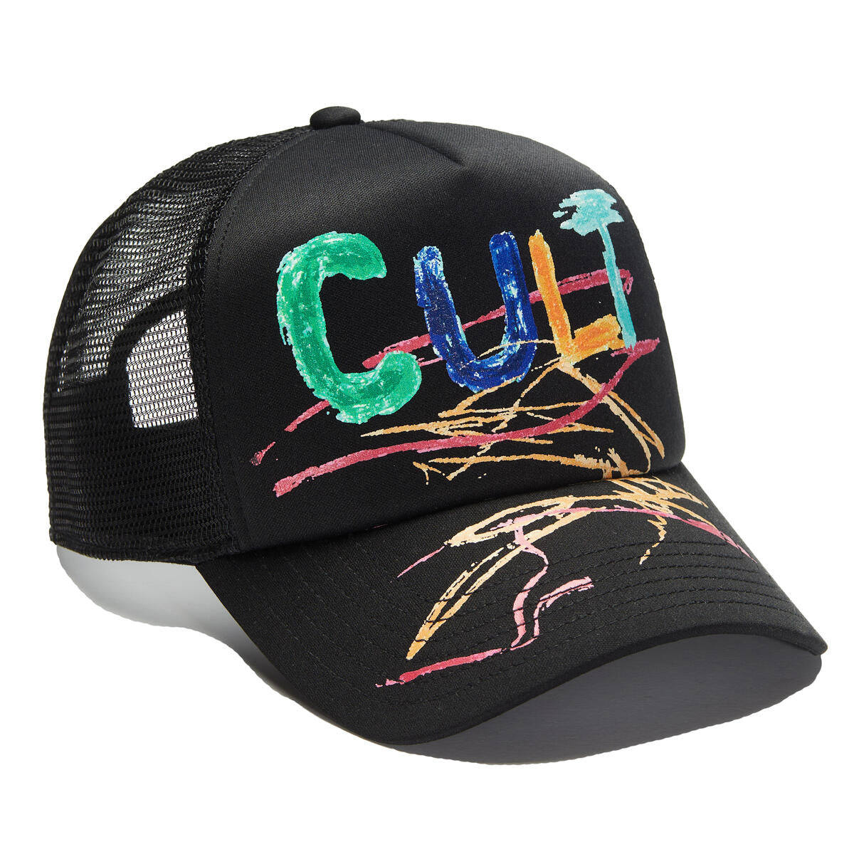 Cult Of Individuality Hand Drawn Foam Mesh Trucker