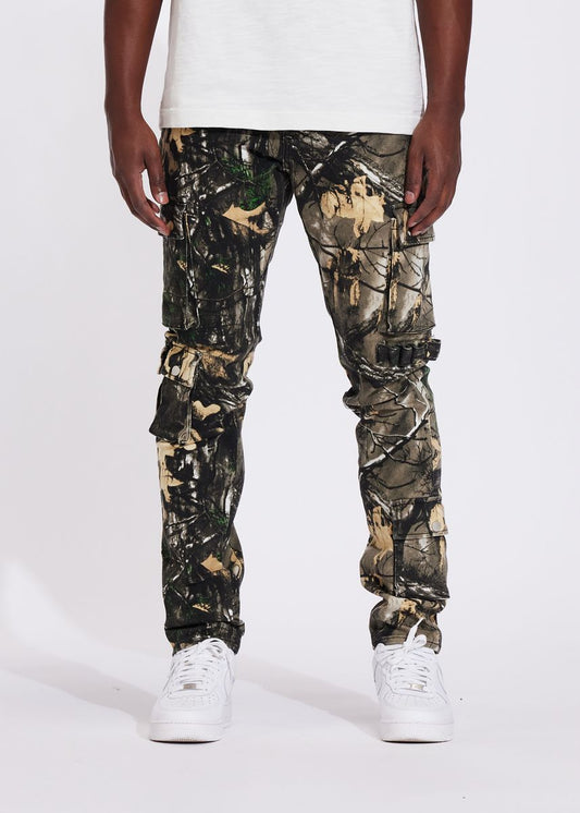 Crysp Denim Arrow Skinny Cargo Woodland Camo (CRYSUM25-104)