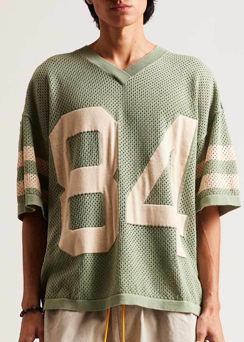 Diet Starts Monday Knitted Mesh Jersey Sage