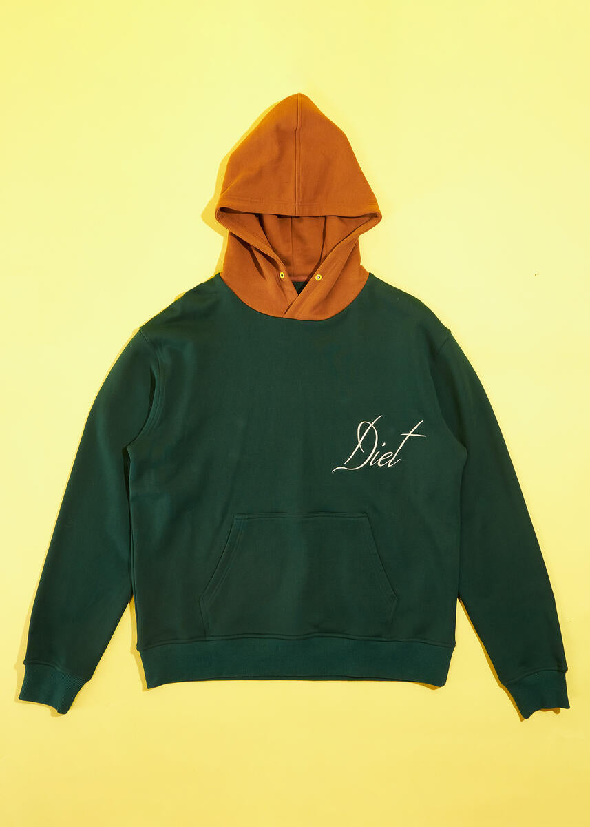 Diet Starts Monday Script Two Tone Hoodie