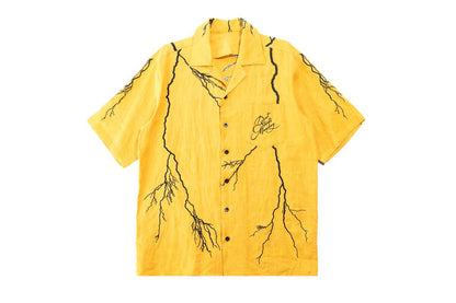 Diet Starts Monday Lightning Button Up Yellow