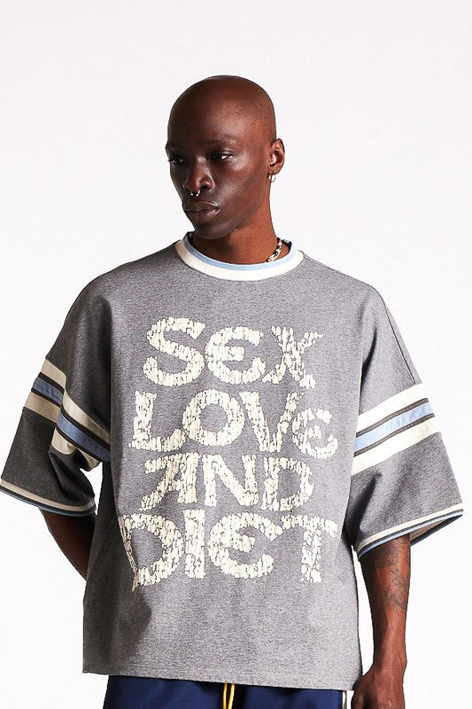 Diet Starts Monday SL&D Athletic Tee - Heather Grey/Blue