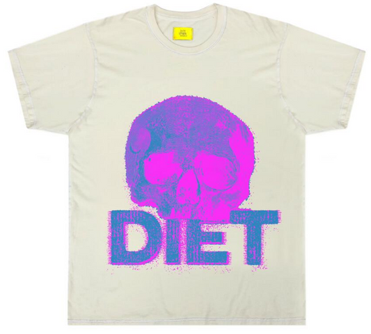 Diet Starts Monday Skull Tee Antique White