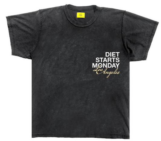 Diet Starts Monday LA Tee Vintage Black