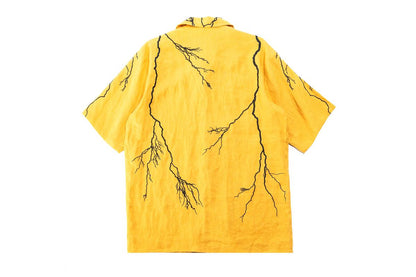 Diet Starts Monday Lightning Button Up Yellow