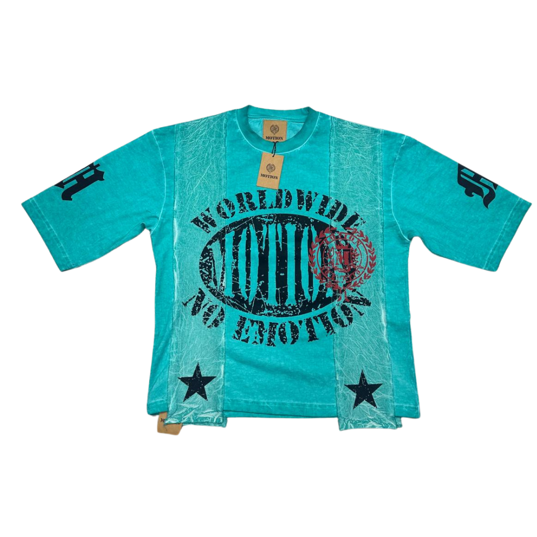 Motion No Emotion Vintage Aqua Tee (MOTK-002)