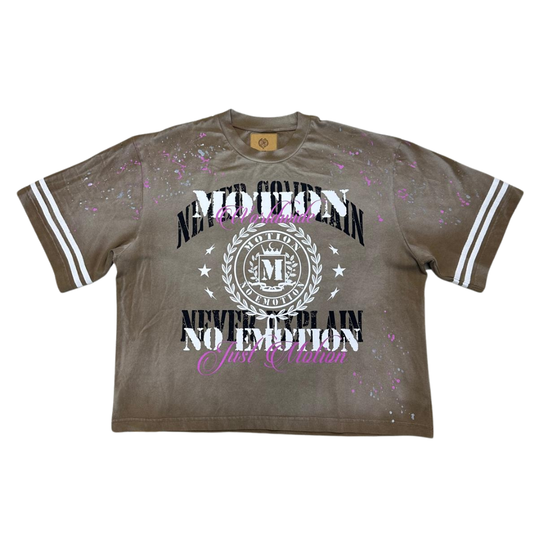 Motion No Emotion Brown Tee (MOTK-009)