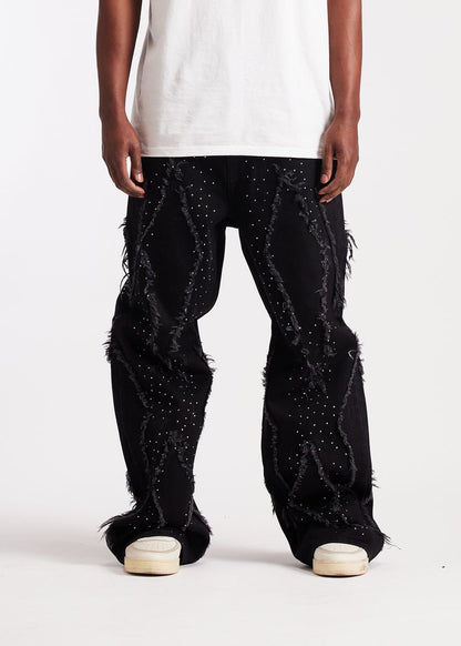 Embellish Icon Baggy Denim (Black) (EMBHO25-112)