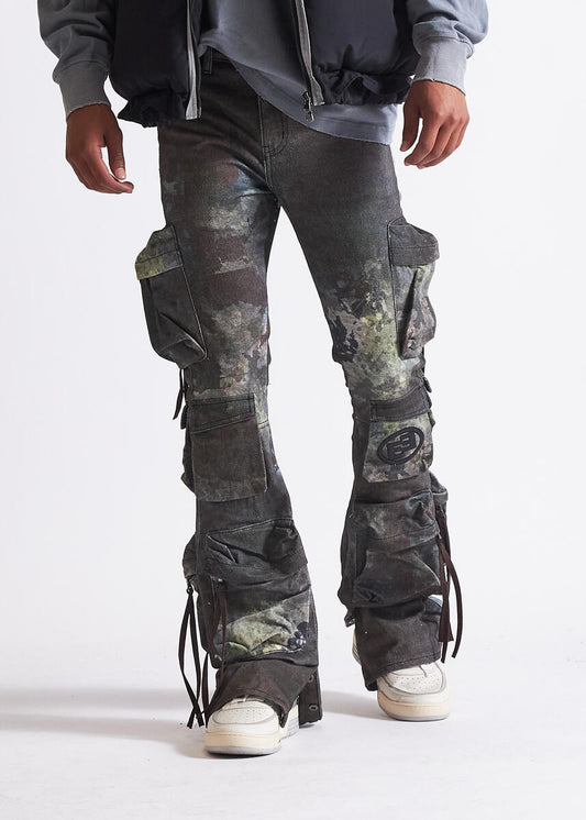 Embellish Hawk Cargo Acid Stacked Denim (embhol23-013)