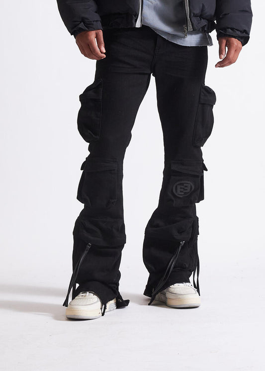 Embellish Hawk Cargo Black Stacked Denim (embhol23-014)