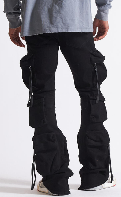 Embellish Hawk Cargo Black Stacked Denim (embhol23-014)