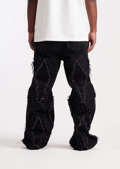 Embellish Icon Baggy Denim (Black) (EMBHO25-112)