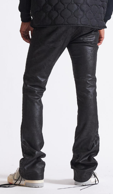 Embellish Mill Black Wax Stacked Denim (embhol23-017)