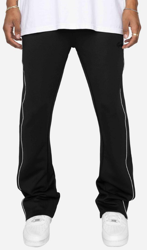EPTM Piping Flared Track Pants Black