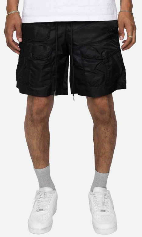 EPTM Double Cargo Shorts Shiny Black