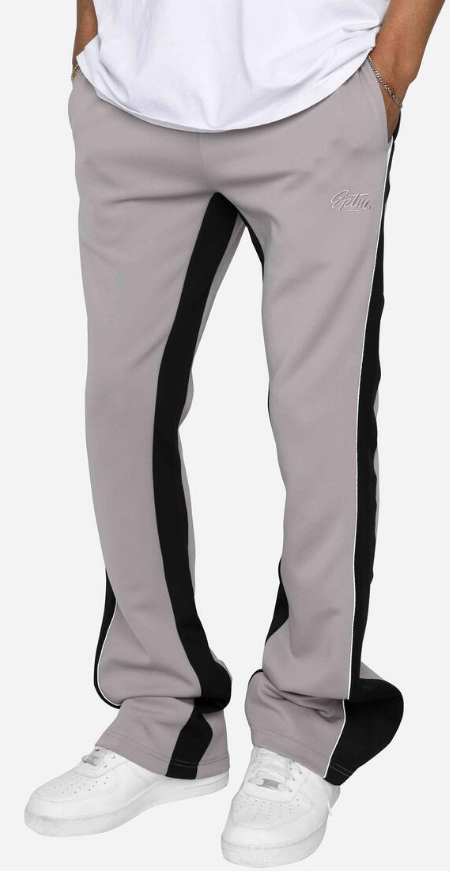 EPTM Piping Flared Track Pants Grey/Black