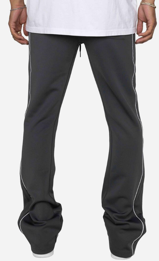 EPTM Piping Flared Track Pants Charcoal