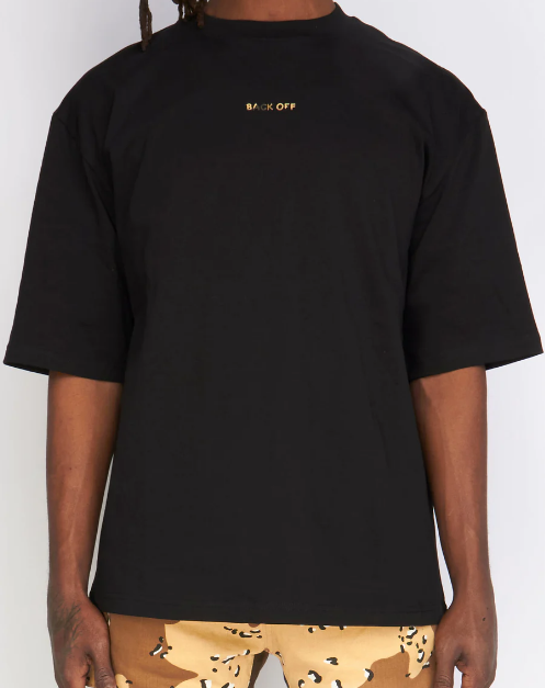 Politics Oversized Camo Print Tee Black (Mott103)